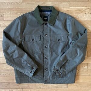 Todd Snyder Blanket Lined Waxed Dylan Jacket in Olive